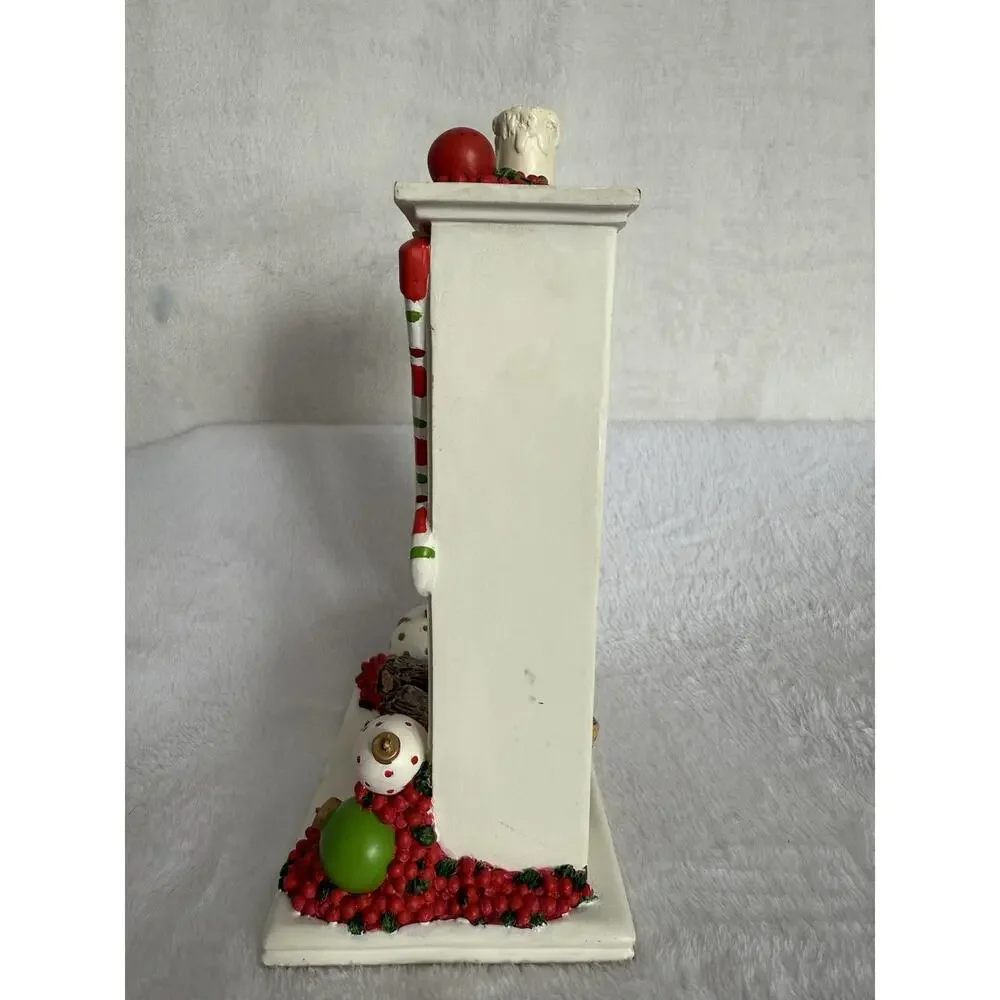 Yankee Candle Christmas Mantle Fireplace Stockings 10” Tea Light Tart Wax Warmer